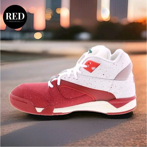 Reebok Court Victory Pump Red Leather Sneakers Shoes - Men\'s Size 9